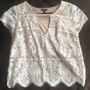 Express lace top with thin choker!
